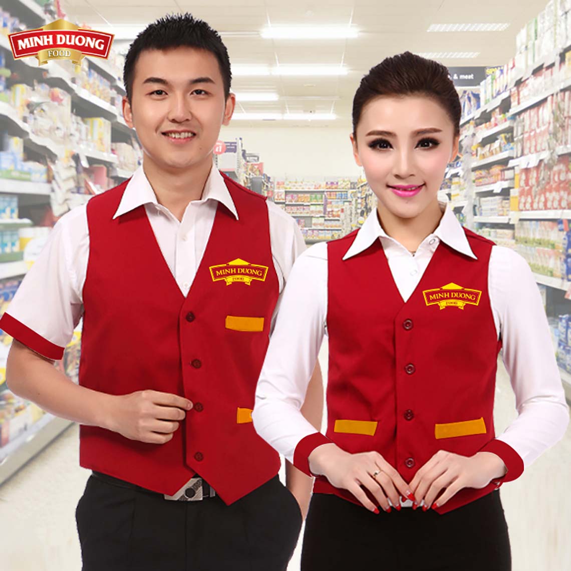 Minh Dương - Thiết kế nhận diện thương hiệu tại điểm bán và đồng phục cho Minh Dương Food